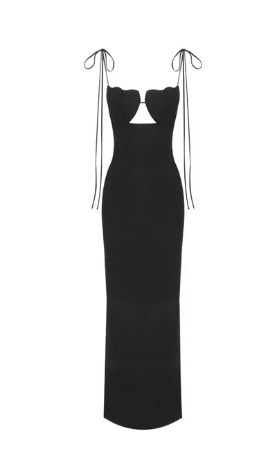 A-line Shell Strapless Tied Satin Ball Gown