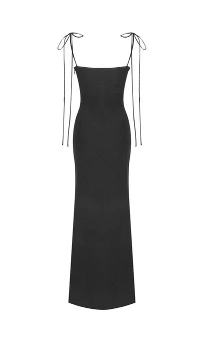 A-line Shell Strapless Tied Satin Ball Gown