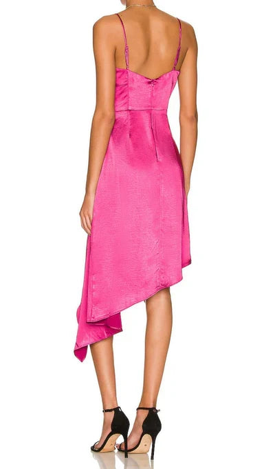 A-line Spaghetti Straps Backless Prom Dress