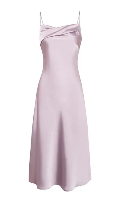 Satin Spaghetti Straps Strap Prom Dress