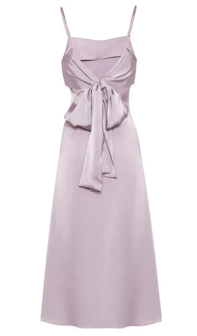 Satin Spaghetti Straps Strap Prom Dress