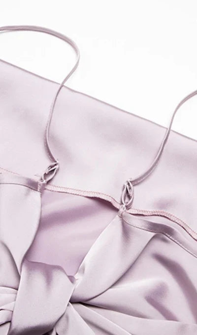 Satin Spaghetti Straps Strap Prom Dress