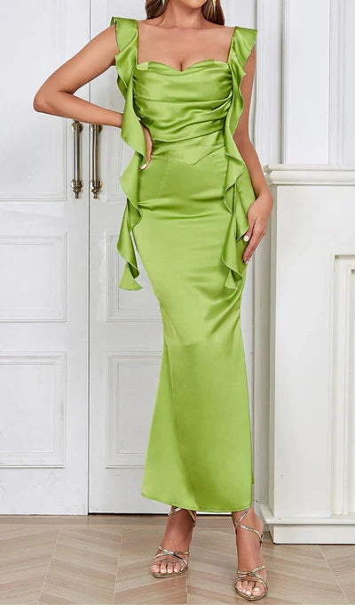 Satin Mini Prom Dress With Open Back