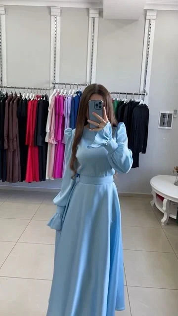 A-line Long Sleeves Elegant Party Prom Dresses