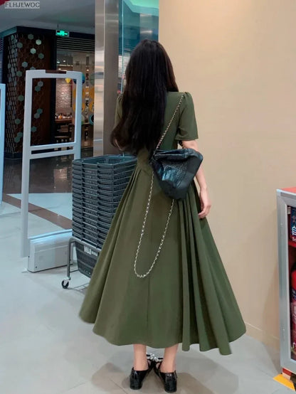A-line Square Neck Elegant prom dress