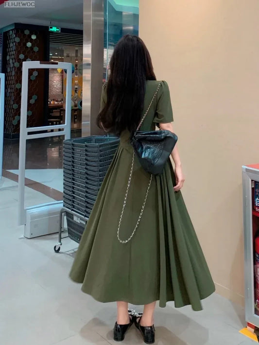 A-line Square Neck Elegant prom dress