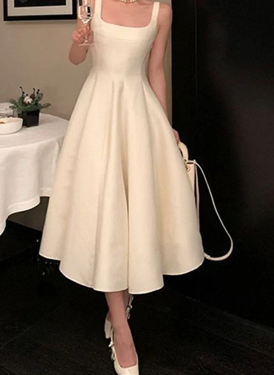 A-line Square Neck Elegant Prom Party Dress