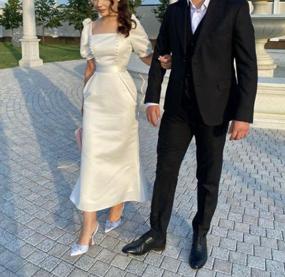 A-line Fairy-Tale Square Neck Prom Dress