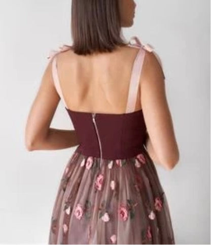 A-line Strapless Lace-Up Elegant Prom Evening Gowns