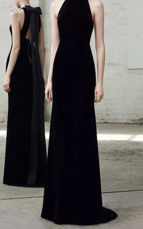 A-line Fairy-Tale Neck Backless Prom Dress