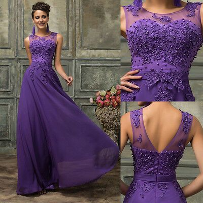 A-line Sleeveless Round Neck Backless Prom Dress