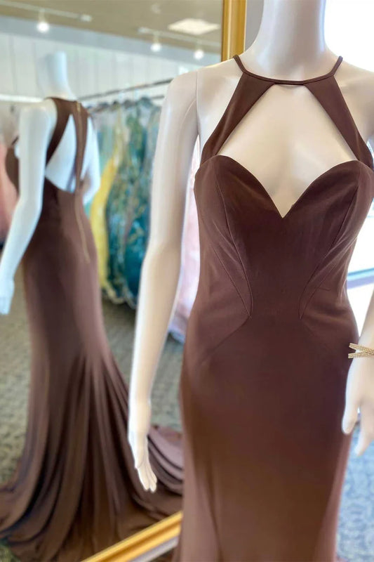 Halter Cutout Mermaid Prom Dress