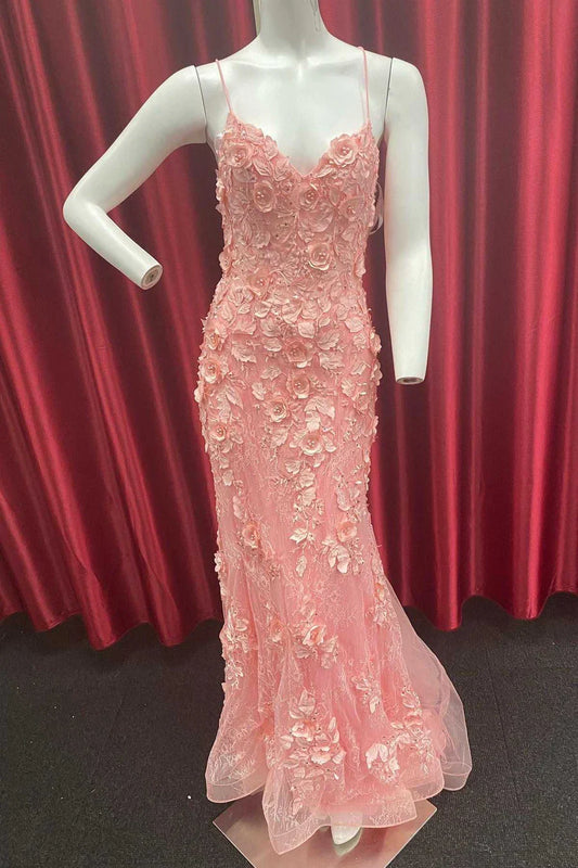 Straps Mermaid Prom Dress With Applique