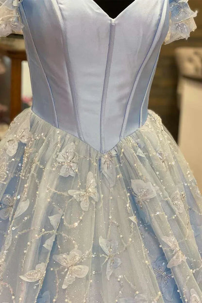 A-line Sweetheart Off-the-Shoulder Prom Dress