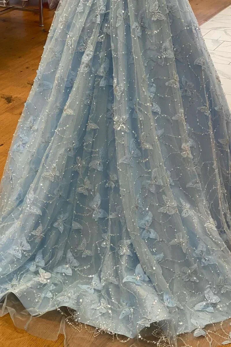 A-line Sweetheart Off-the-Shoulder Prom Dress