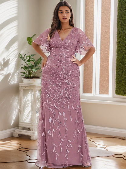 Plus Size Long Mermaid Formal Dresses for Weddings
