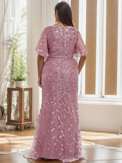 Plus Size Long Mermaid Formal Dresses for Weddings