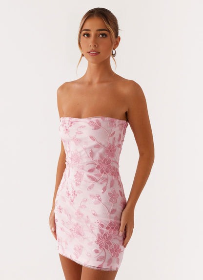 Dress Off the Shoulder Short Dress Sleeveless Pink Backless Sequins Beading Homecoming Dress