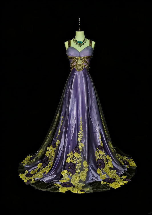 Regal A-Line Sweetheart Spaghetti Strap Zip Back Floor-Length Gala Dress