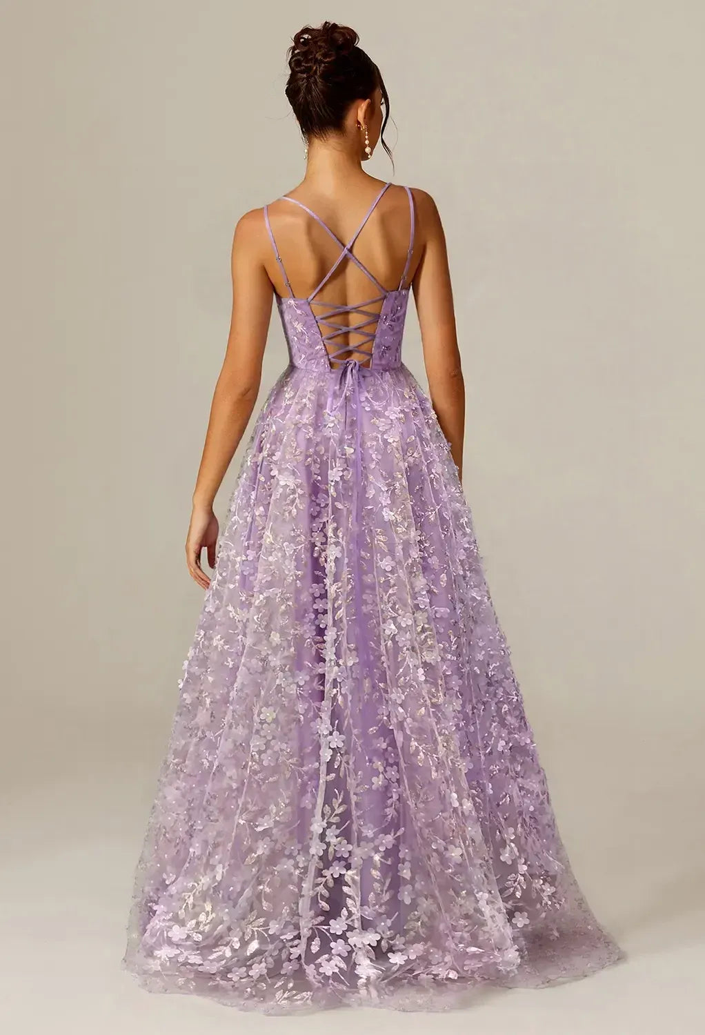 Romantic A-line U Neck Sleeveless Pleated Tulle Floor Length Prom Dress