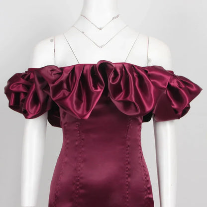 Formal Women's Dresses Sexy Off Shoulder Ruffles Summer Dress Prom Dresses Stores