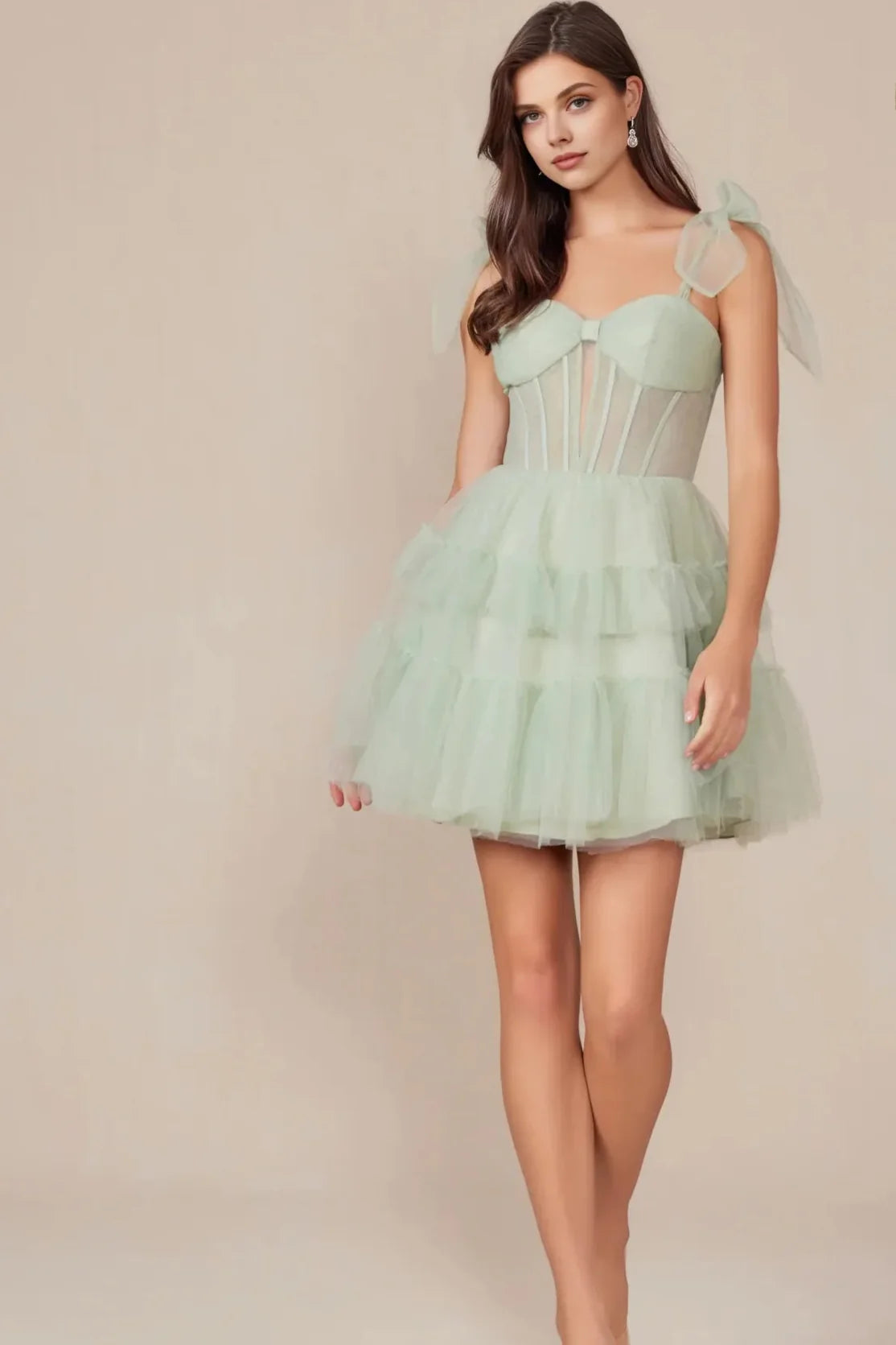 Dress A Line Fuchsia Tiered Cocktail Dress Lace Up Strapless Back Zip Up Sleeveless Homecoming Dress