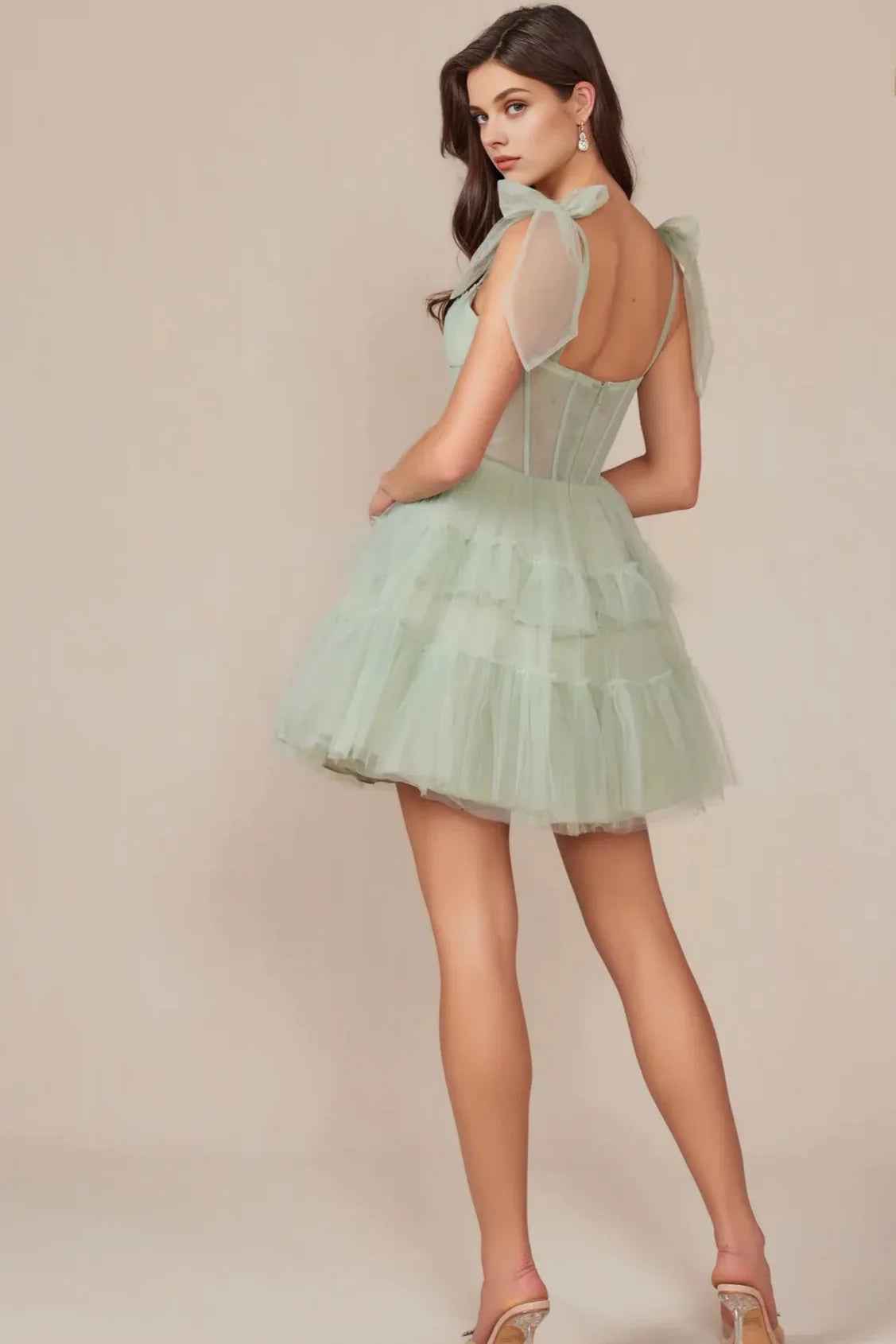Dress A Line Fuchsia Tiered Cocktail Dress Lace Up Strapless Back Zip Up Sleeveless Homecoming Dress