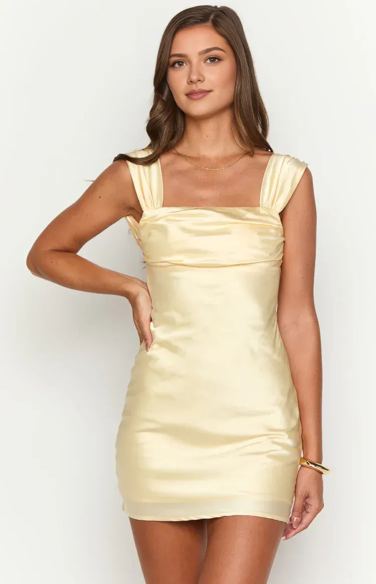 Satin Regular Straps Short Graduation Homecoming Dresses Backless Sleeveless No Slit Unique Backless Party Dresses