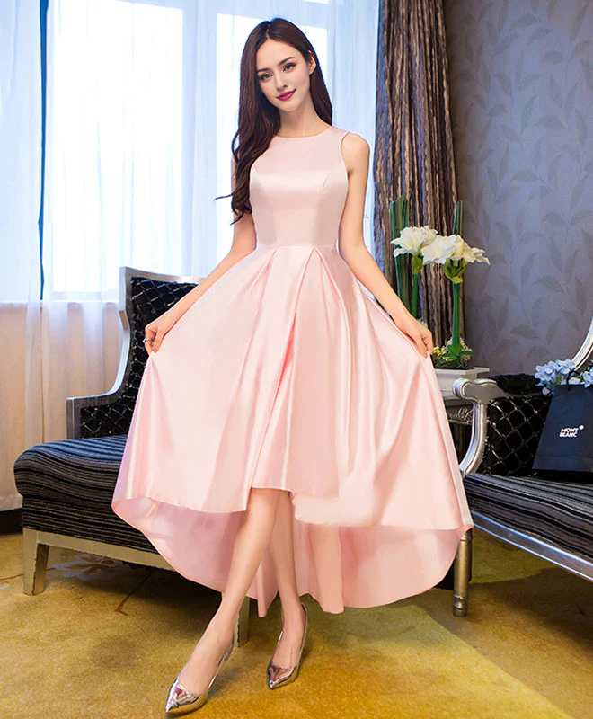 Satin Tea Length Homecoming Dresses Party Dress