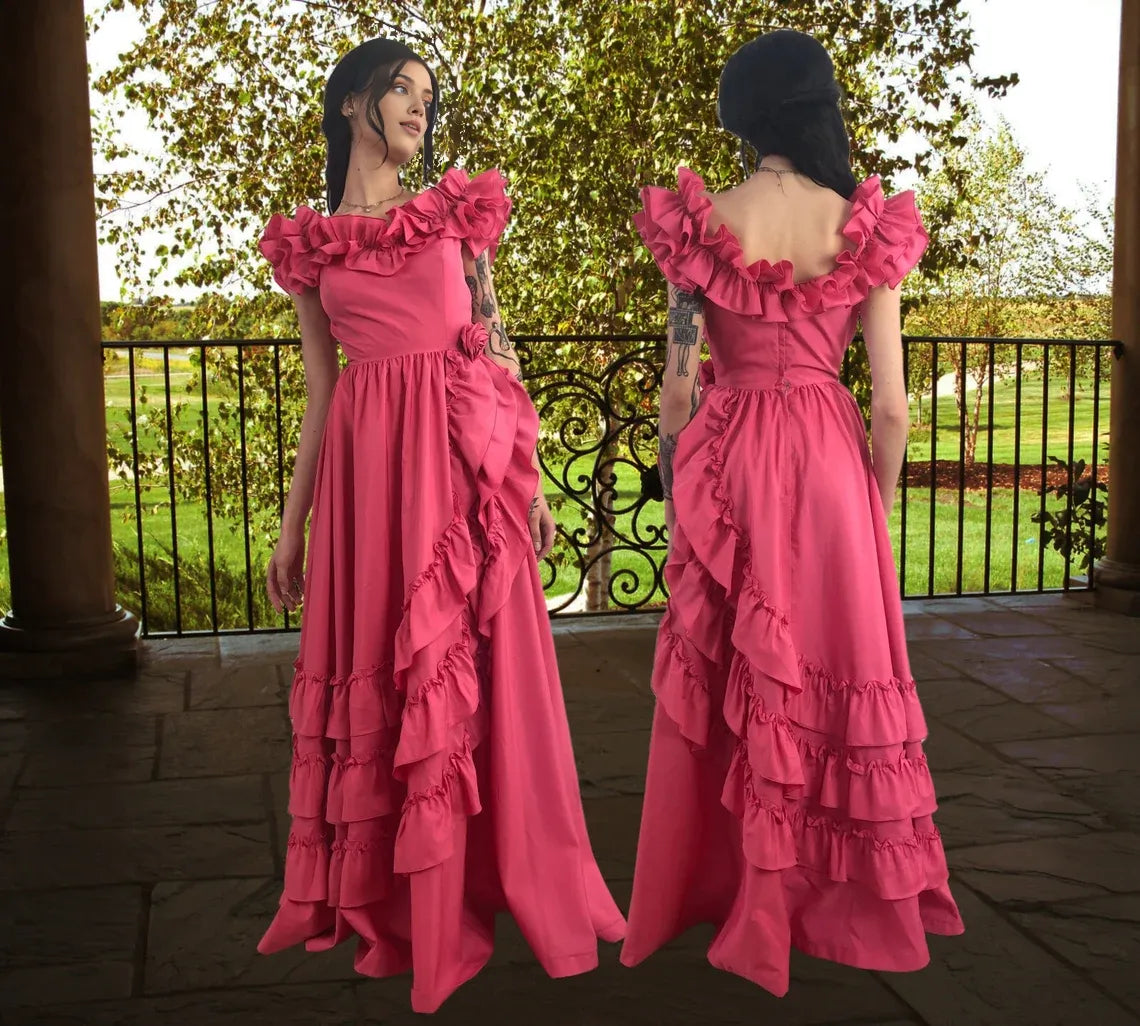 Simple A-line Floor Length Sleeveless Ruffled Sweetheart Prom Dress
