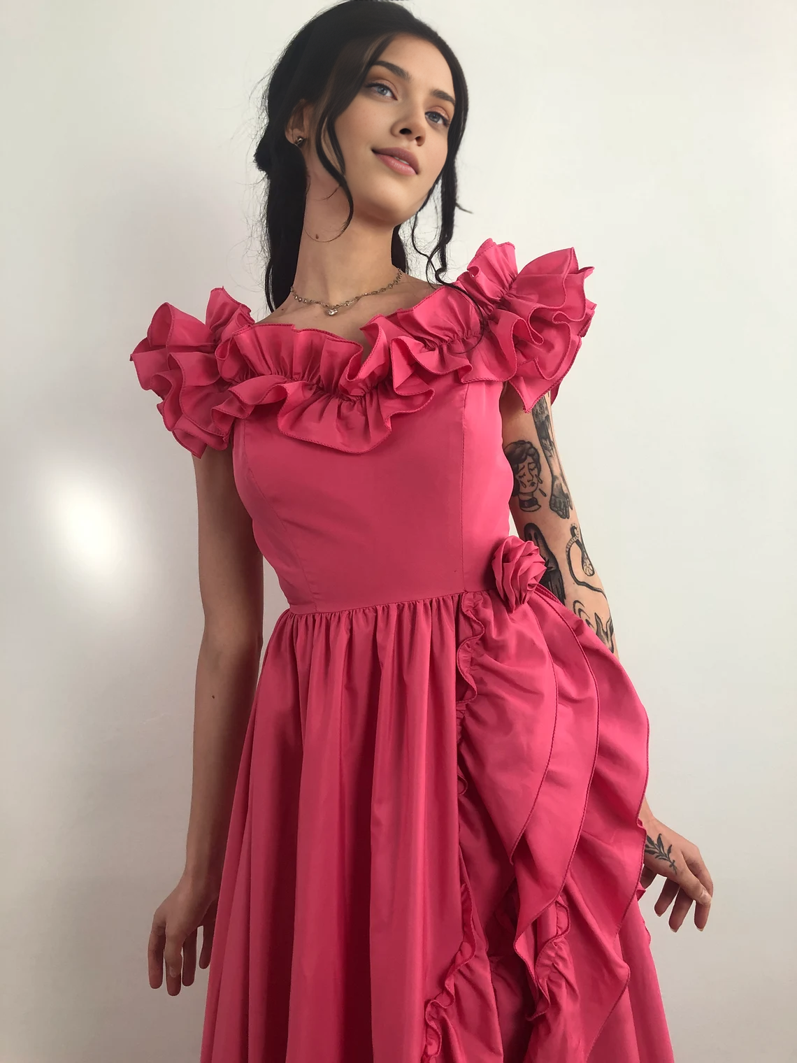 Simple A-line Floor Length Sleeveless Ruffled Sweetheart Prom Dress