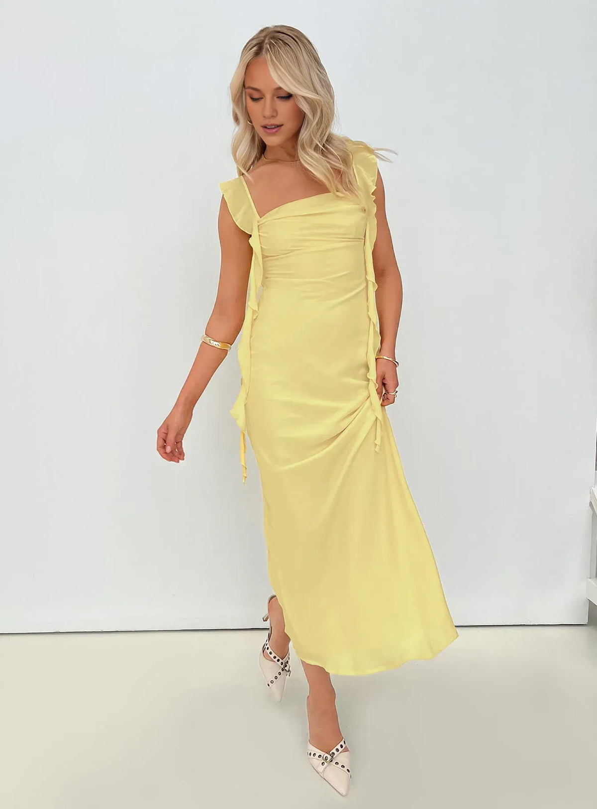 Simple Fitted Square Neck Sleeveless Backless Floor-Length Prom Dress