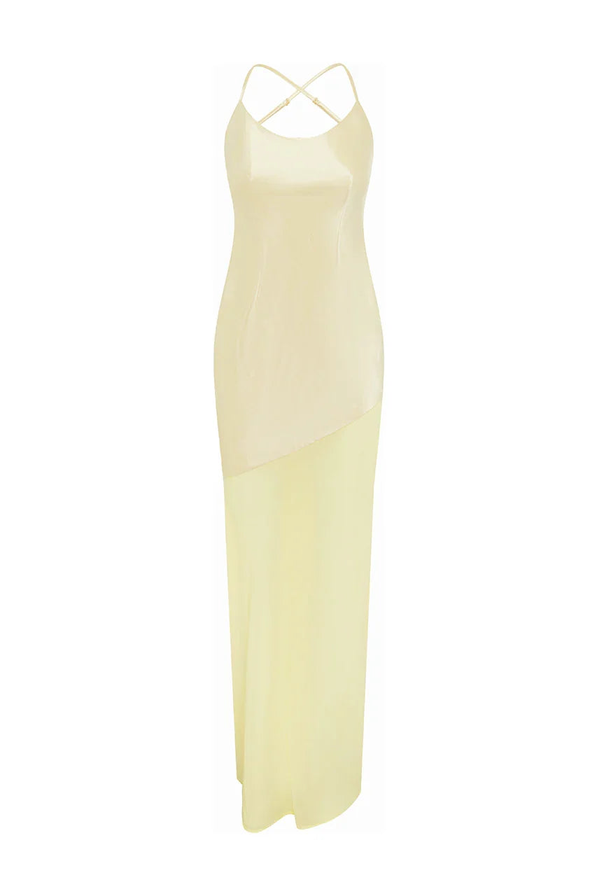 Simple Mermaid/Trumpet Scooped Neck Sleeveless Satin Floor-Length Prom Dress
