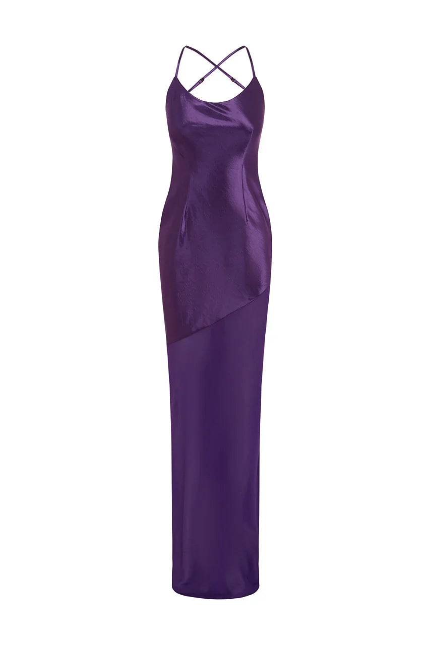Simple Mermaid/Trumpet Scooped Neck Sleeveless Satin Floor-Length Prom Dress