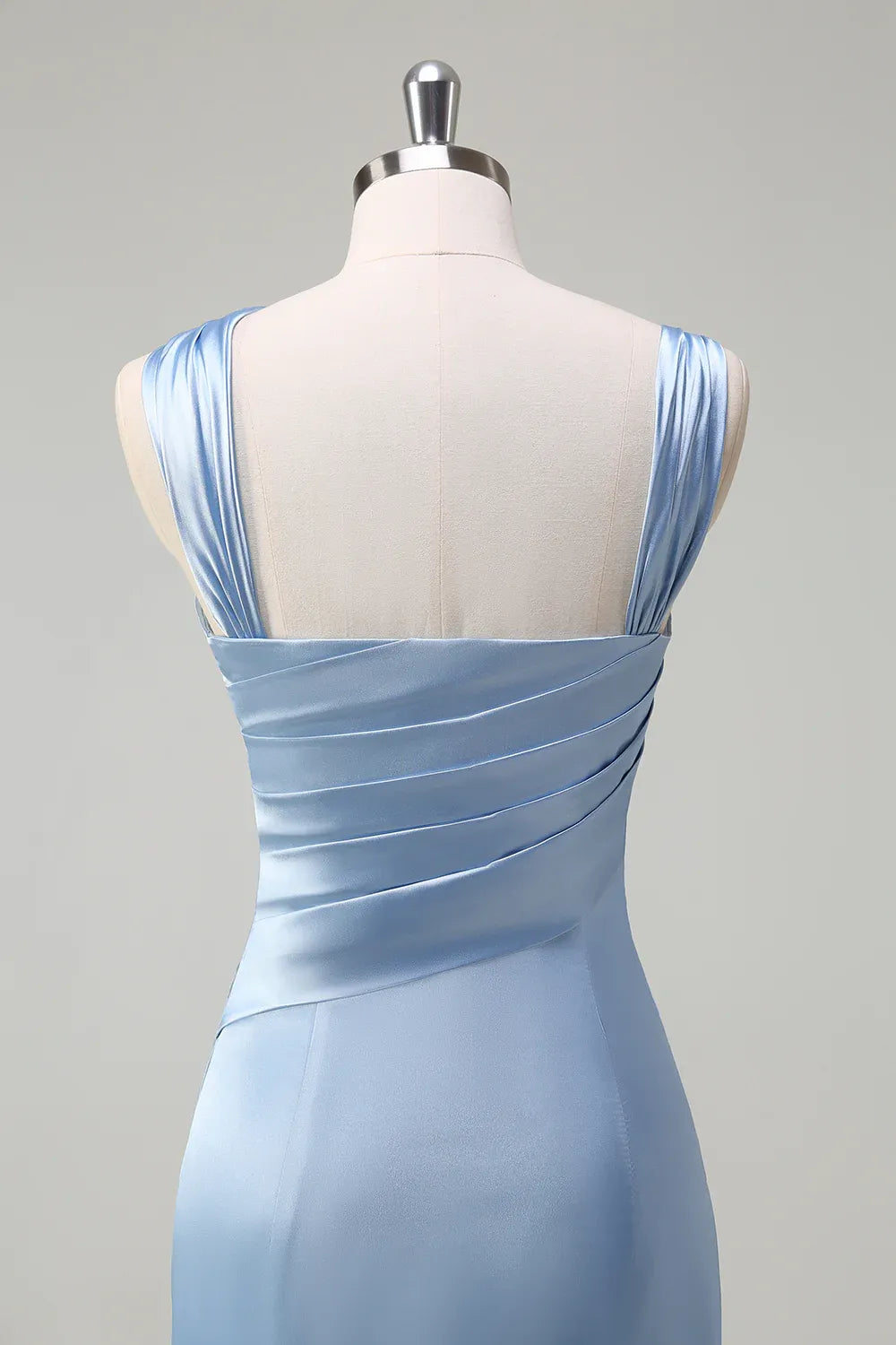 Simple Sheath/Column One Shoulde Sleeveless Satin Floor-Length Evening Dress