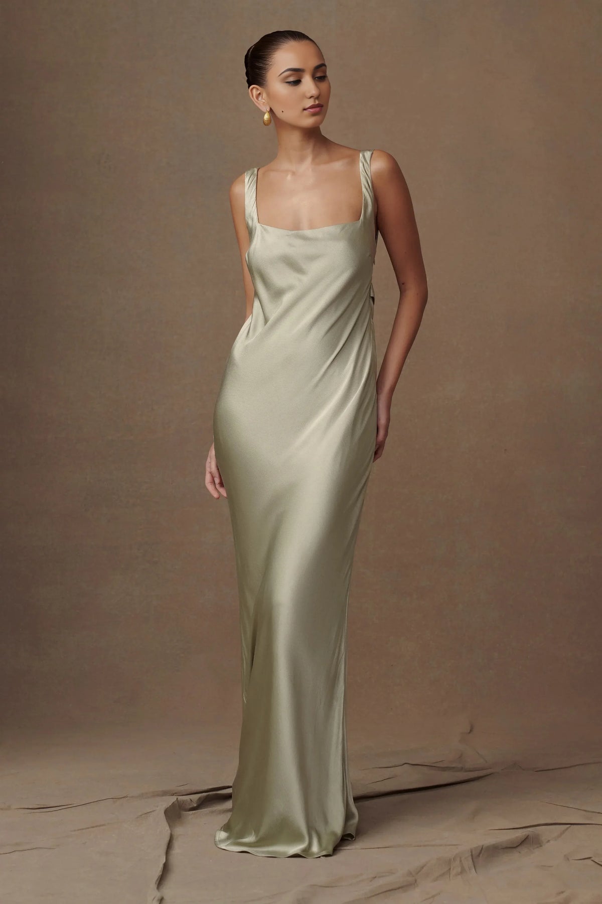 Simple Strapless Prom Dresses for Women Beautiful Floor Length Prom Dresses Satin Long No Slit Backless Ball Gowns