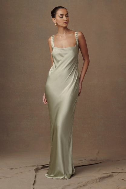 Simple Strapless Prom Dresses for Women Beautiful Floor Length Prom Dresses Satin Long No Slit Backless Ball Gowns