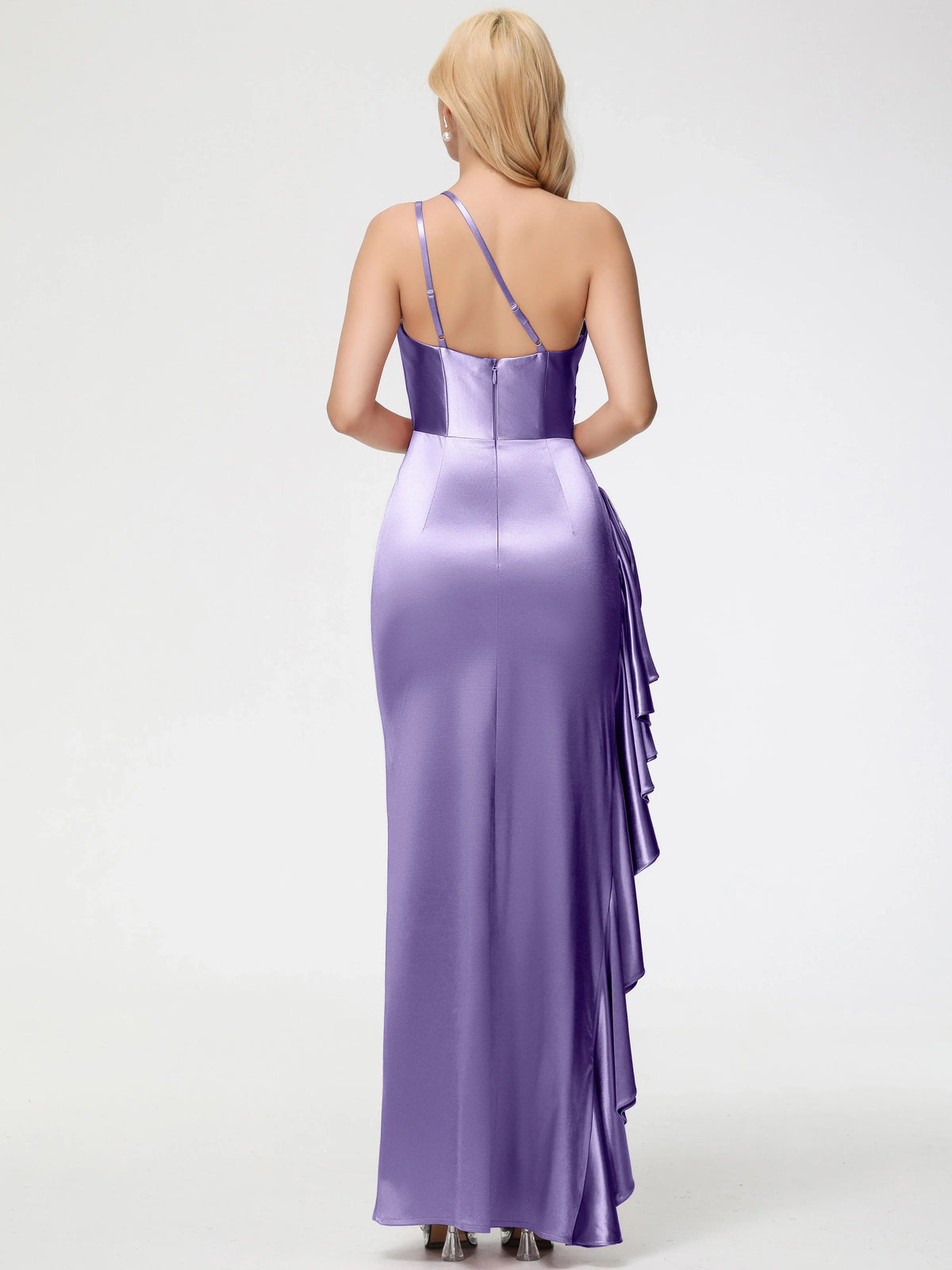 Simple Trumpet/Mermaid One Shoulder Sleeveless Zipper Up Floor Length Prom Dress