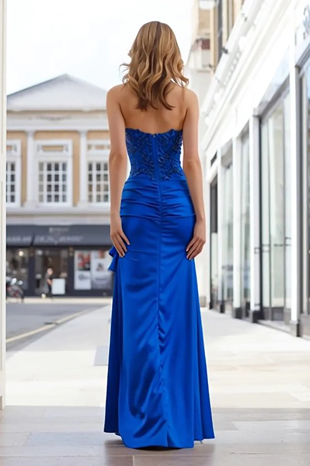 Sophisticated Mermaid/Trumpet Strapless Sleeveless Backless Floor-Length Prom Dress