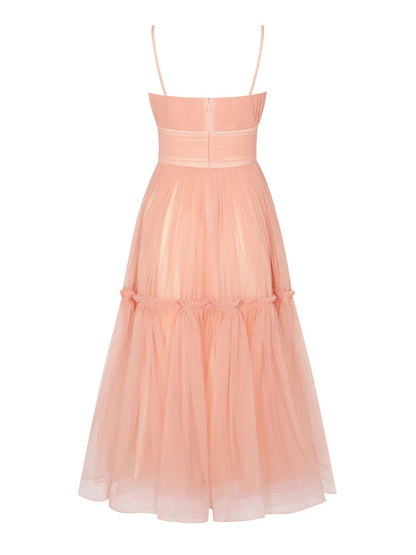 Spaghetti Straps Simple A-line Tulle Short Prom Homecoming Dress