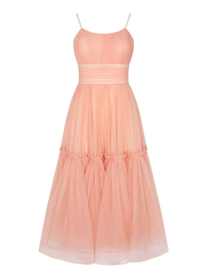 Spaghetti Straps Simple A-line Tulle Short Prom Homecoming Dress