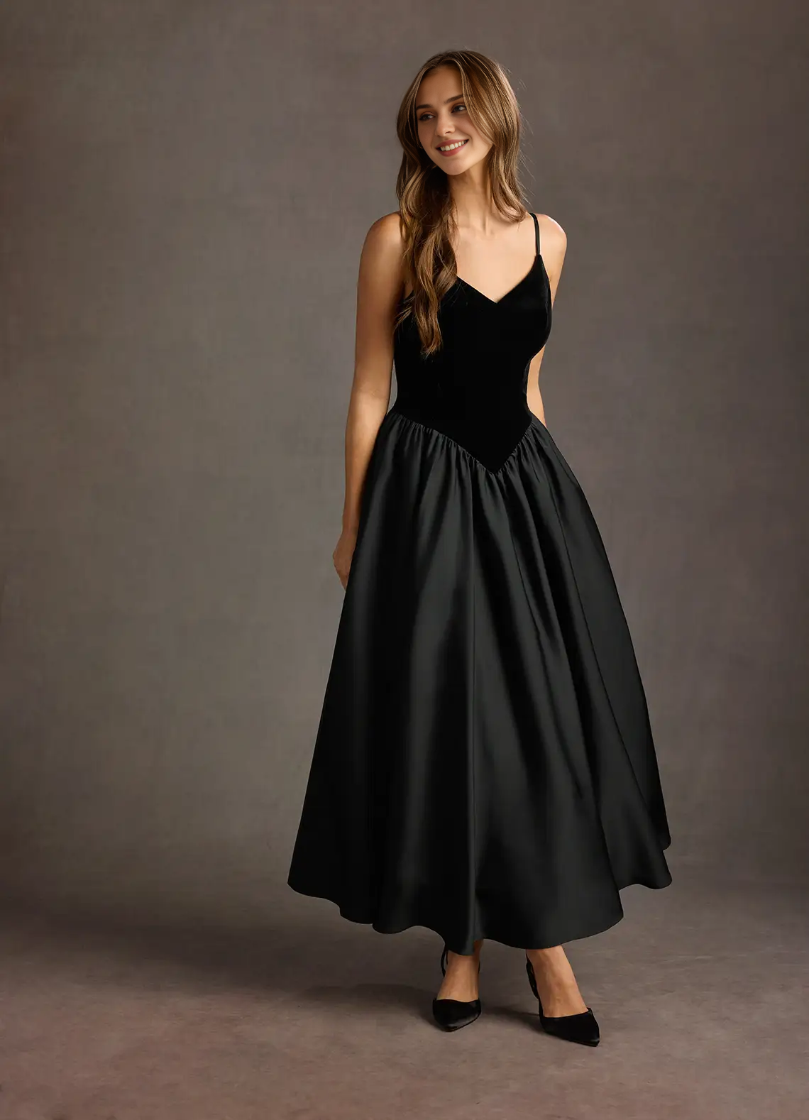 Stores With Prom Dresses Black Spaghetti Straps Sleeveless A-line Prom Dress Simple Formal Wear Dresses