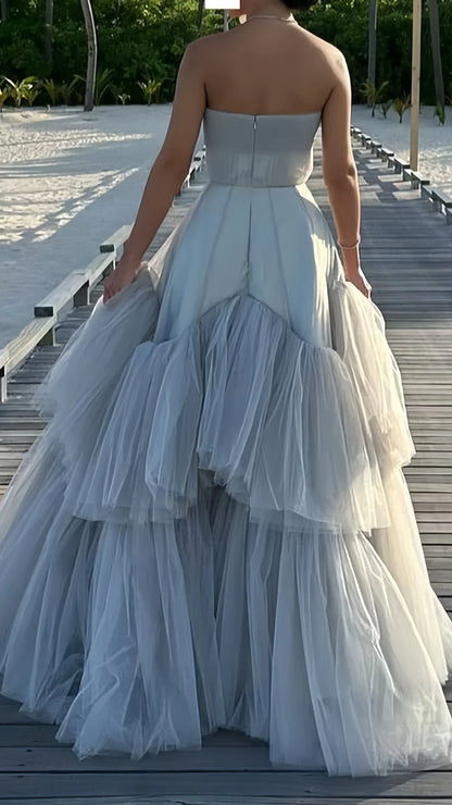 Stores With Prom Dresses Off-the-Shoulder Sweetheart A-Line Tiered Ruffle Prom Dresses Beaded Women Prom Dress Formal Wear Dresses