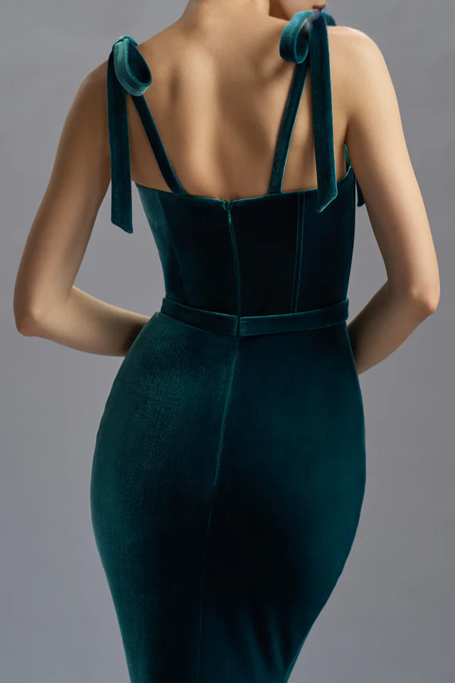 Stores With Prom Dresses Sleeveless Long Velvet Evening Dress Prom Dress Mermaid Sheath Floor Length Formal Wear Dresses