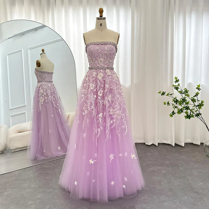 Formal Women's Dresses Olive Green Elegant Strapless Evening Dress Formal Prom Gowns with Beading Prom Clothing