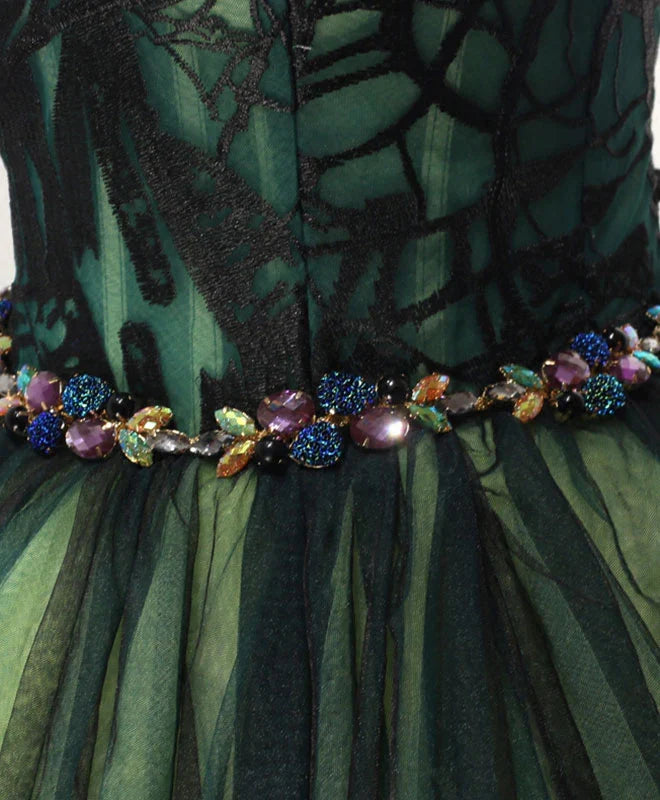 Strapless Tulle Lace Homecoming Dresses ﻿