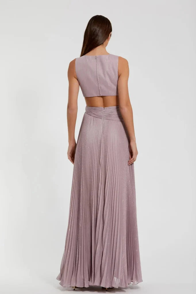 Trendy A-Line V Neck Sleeveless Zipper Up Floor-Length Prom Dress