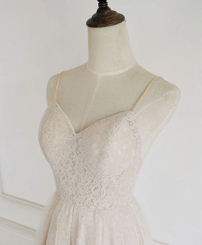 Tulle Lace Spaghetti Straps Prom Homecoming Dress