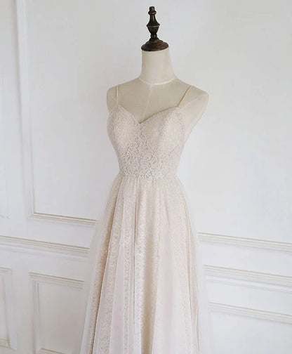 Tulle Lace Spaghetti Straps Prom Homecoming Dress