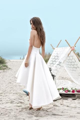 Prom Dresses Stores Charming Spaghetti Straps V Neck Long High Low Prom Dresses White Short Homecoming Dress Formal Women's Dresses